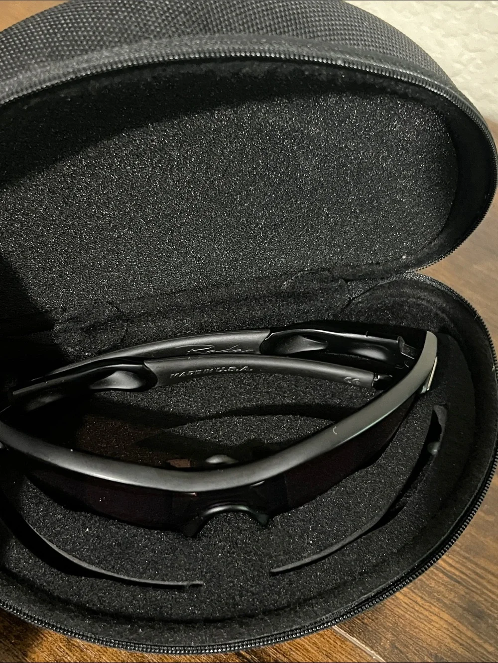 Oakley Radar Black Frame Sunglasses with Brown Lenses
